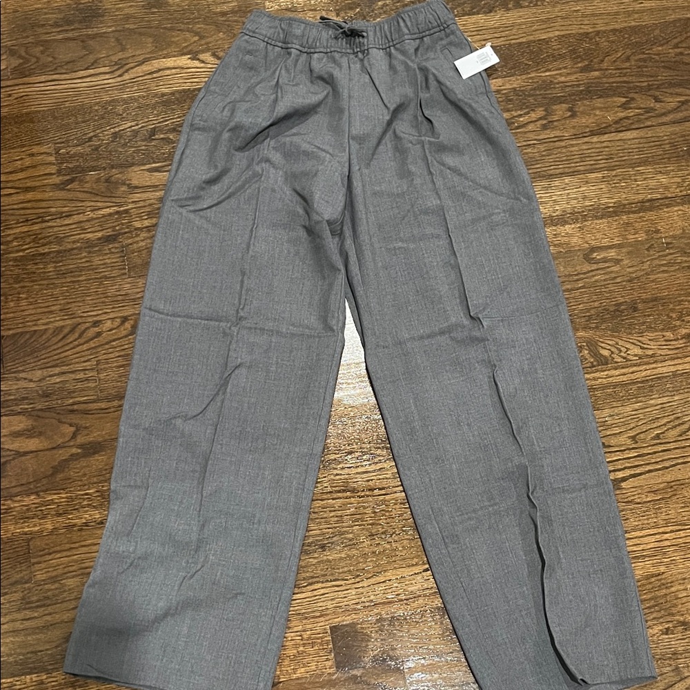 Old Navy Gray Wide-Leg Pull-On Dress Pants